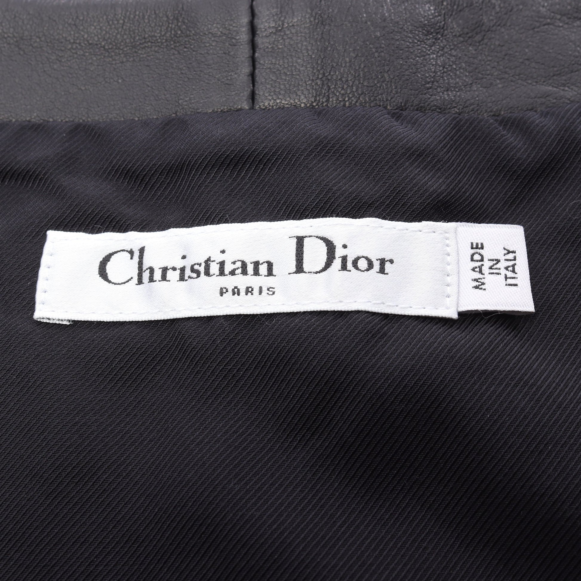 ジップアップ ベスト レザー ブラック クリスチャンディオール トップス Christian Dior
