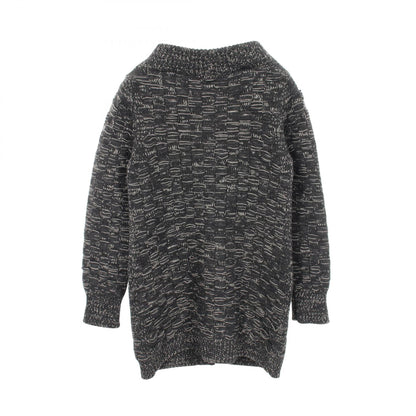 ココマークボタン ニット コート カシミヤ ダークグレー ホワイト シャネル アウター CHANEL