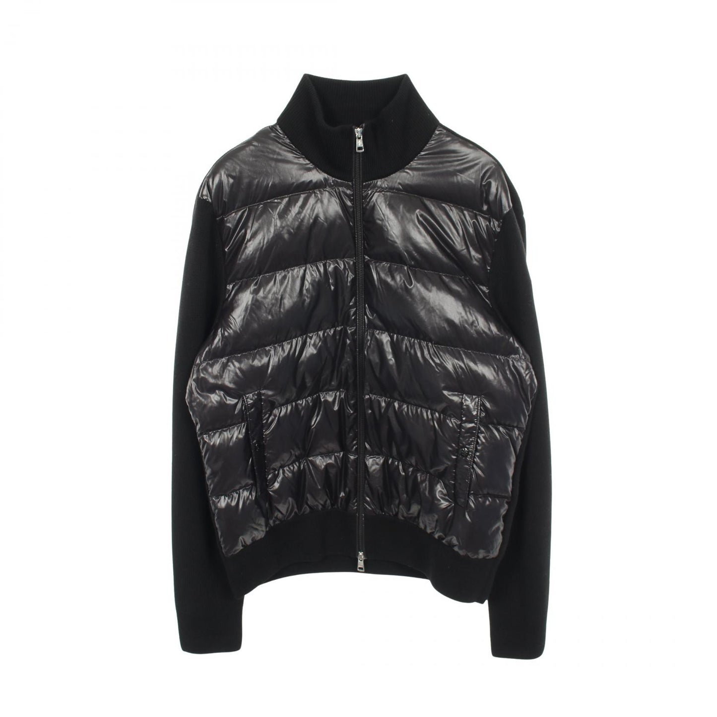 カーディガン ダウンジャケット ウール ブラック 切替 モンクレール アウター MONCLER