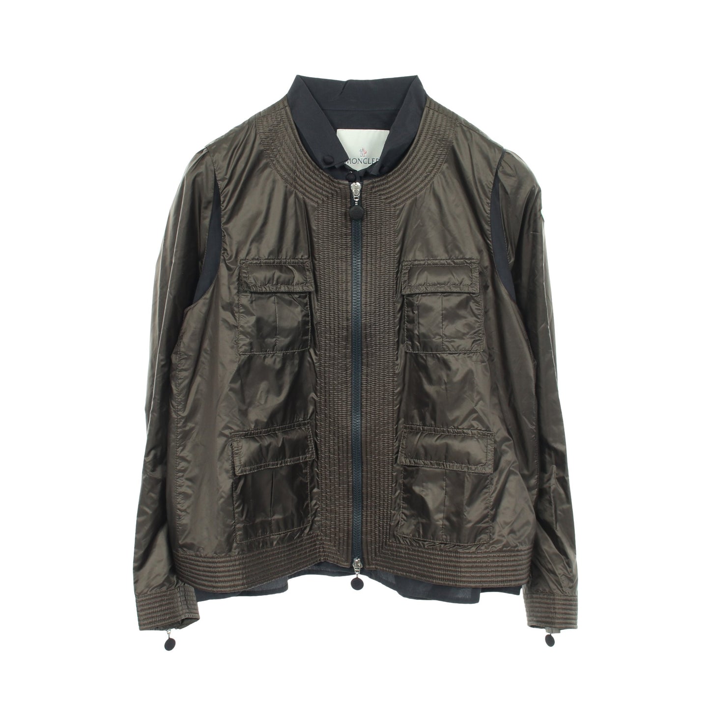 SAYORI ベスト シャツ ナイロン カーキグリーン ダークネイビー 2点セット モンクレール トップス MONCLER