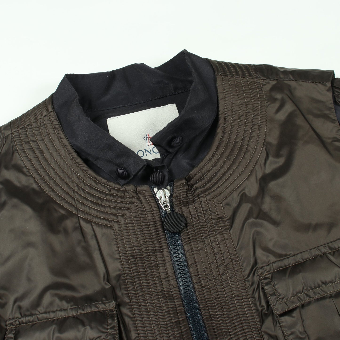 SAYORI ベスト シャツ ナイロン カーキグリーン ダークネイビー 2点セット モンクレール トップス MONCLER