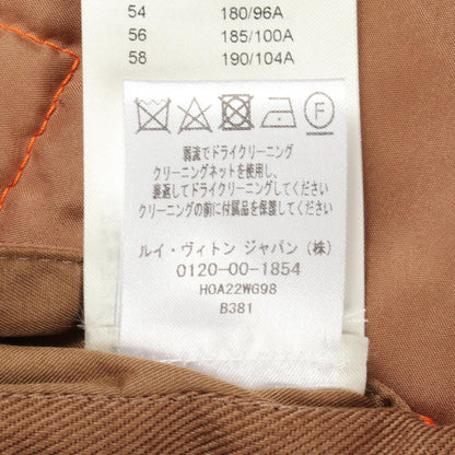 フーデットパテットデニムブルゾン ジャケット コットン ブラウン オレンジ フード付き 中綿 ルイヴィトン アウター LOUIS VUITTON