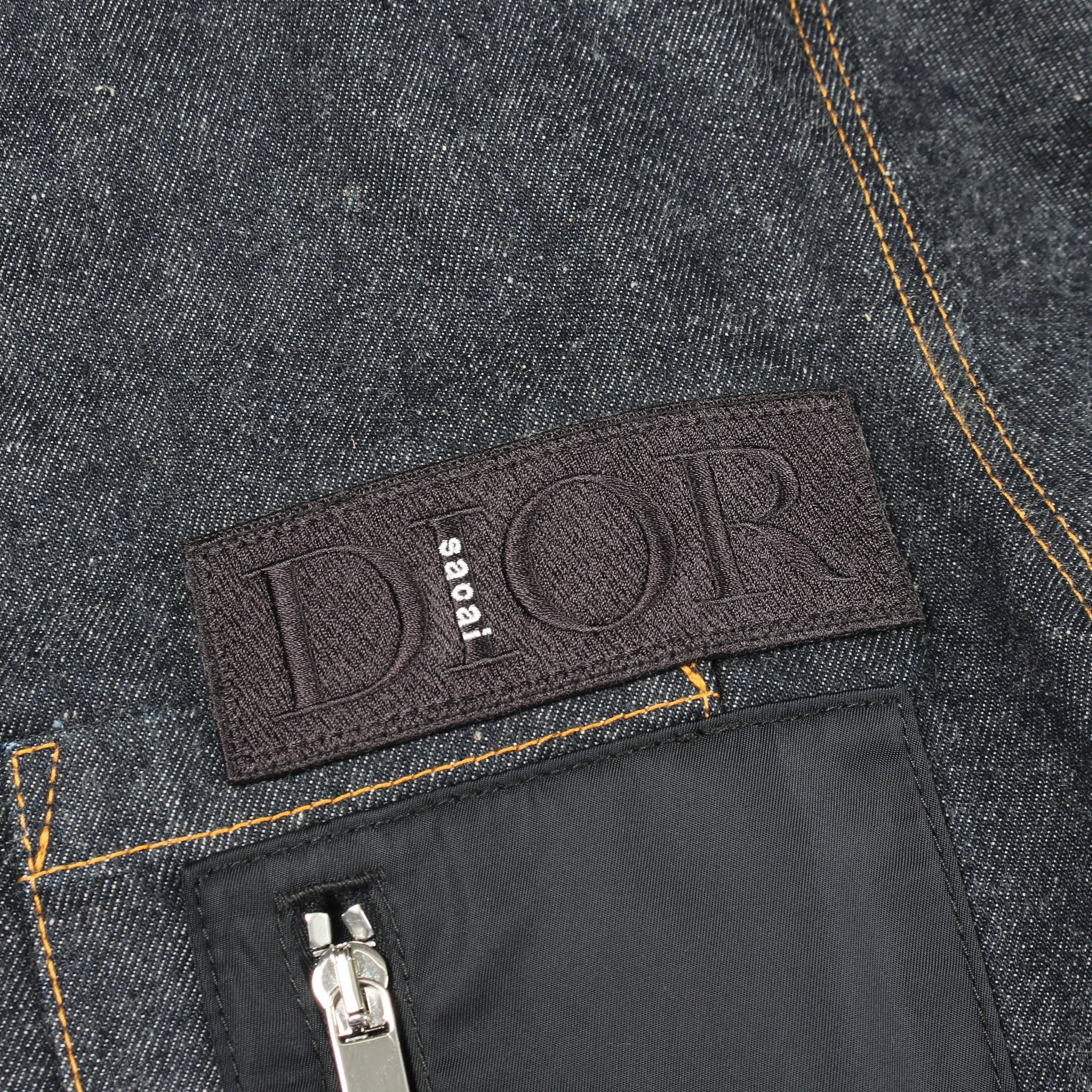 Christian Dior × sacai デニムジャケット コットン インディゴブルー クリスチャンディオール アウター Christian Dior