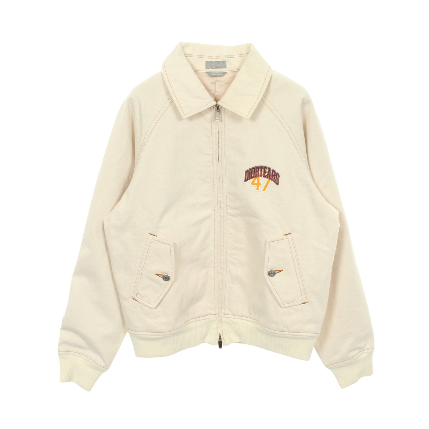 DIOR × Denim Tears ジップアップ デニムジャケット バックロゴ コットン アイボリー ディオール アウター DIOR