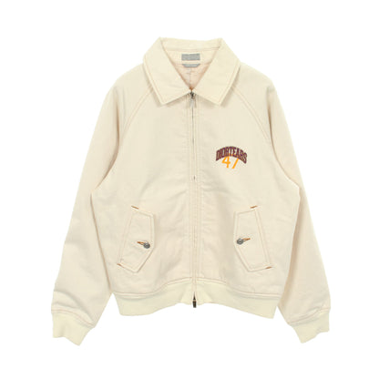 DIOR × Denim Tears ジップアップ デニムジャケット バックロゴ コットン アイボリー ディオール アウター DIOR