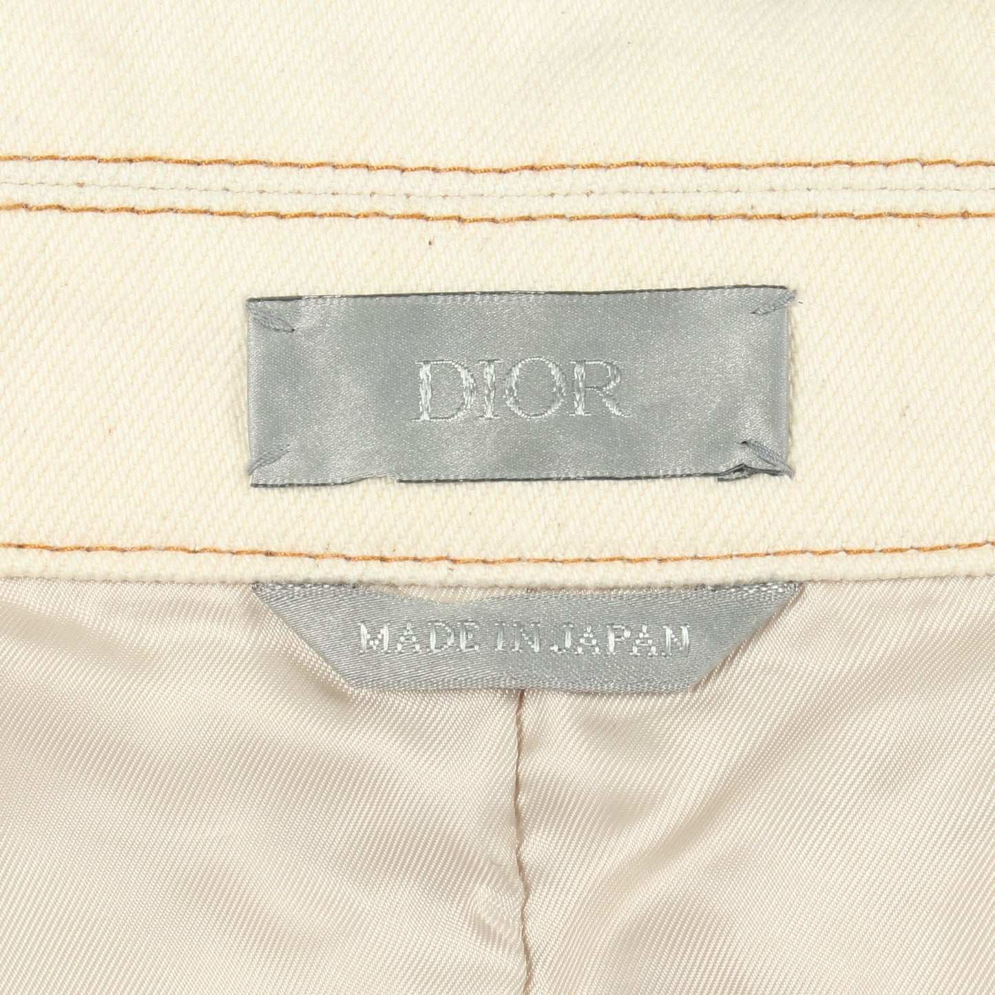 DIOR × Denim Tears ジップアップ デニムジャケット バックロゴ コットン アイボリー ディオール アウター DIOR