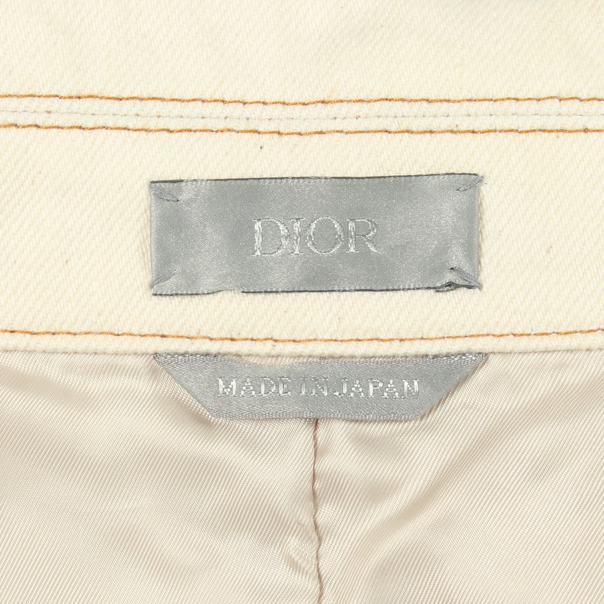 DIOR × Denim Tears ジップアップ デニムジャケット バックロゴ コットン アイボリー ディオール アウター DIOR