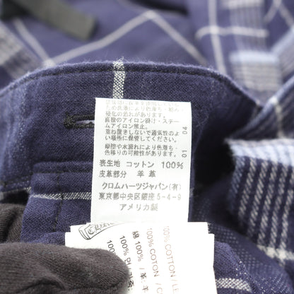 WESTN ウェスタン クロスボール シャツ 長袖 チェック コットン ネイビー オフホワイト クロムハーツ トップス Chrome Hearts