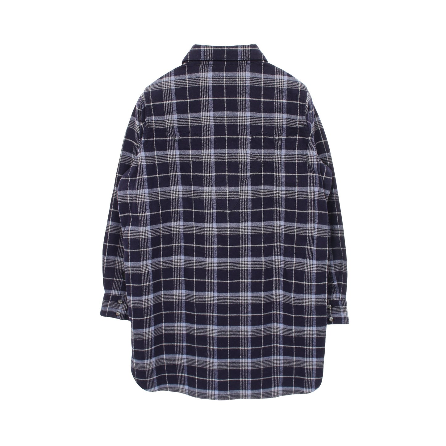 WESTN ウェスタン クロスボール シャツ 長袖 チェック コットン ネイビー オフホワイト クロムハーツ トップス Chrome Hearts