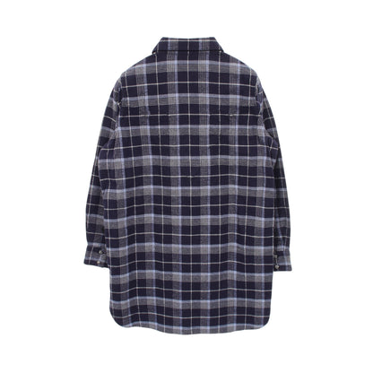 WESTN ウェスタン クロスボール シャツ 長袖 チェック コットン ネイビー オフホワイト クロムハーツ トップス Chrome Hearts