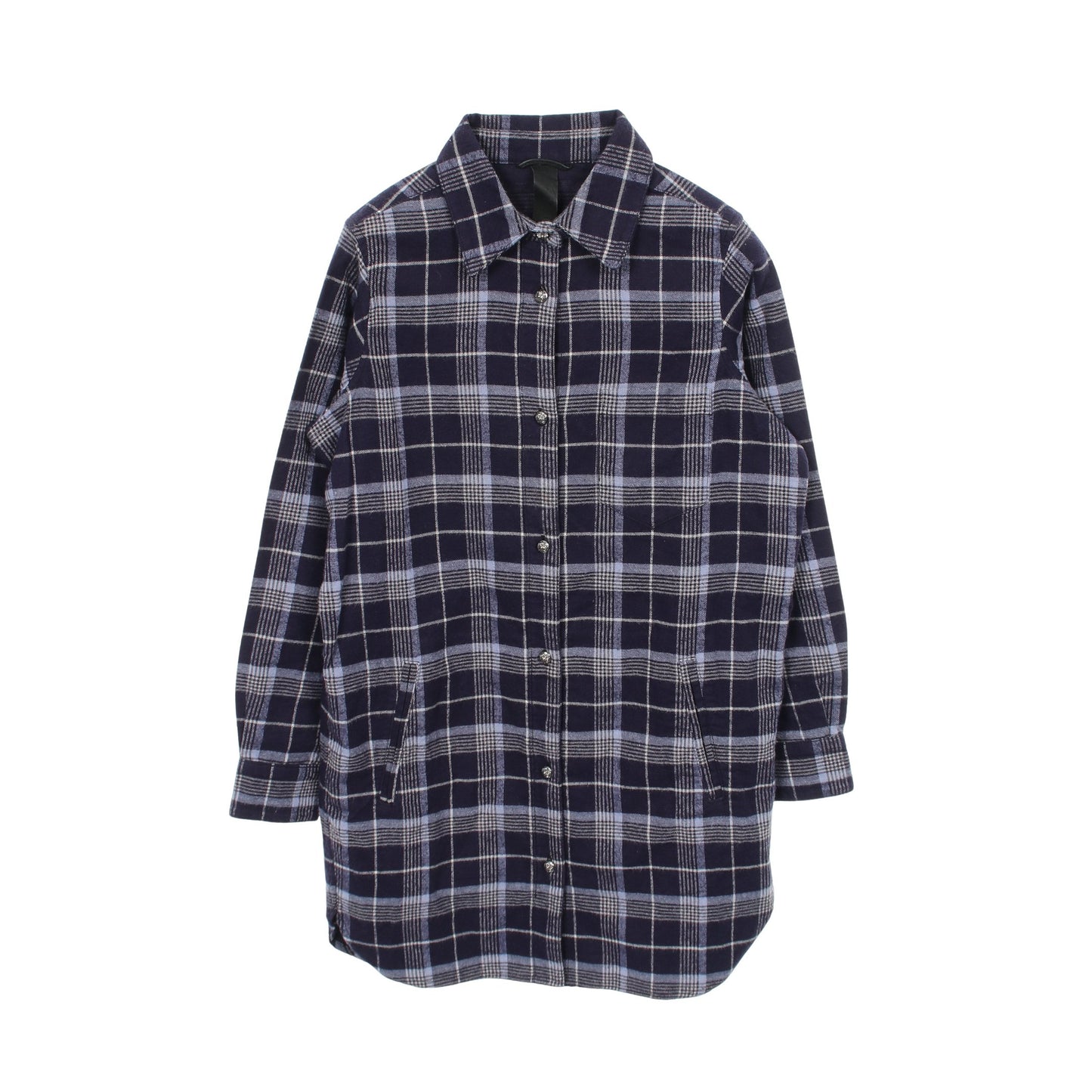 WESTN ウェスタン クロスボール シャツ 長袖 チェック コットン ネイビー オフホワイト クロムハーツ トップス Chrome Hearts