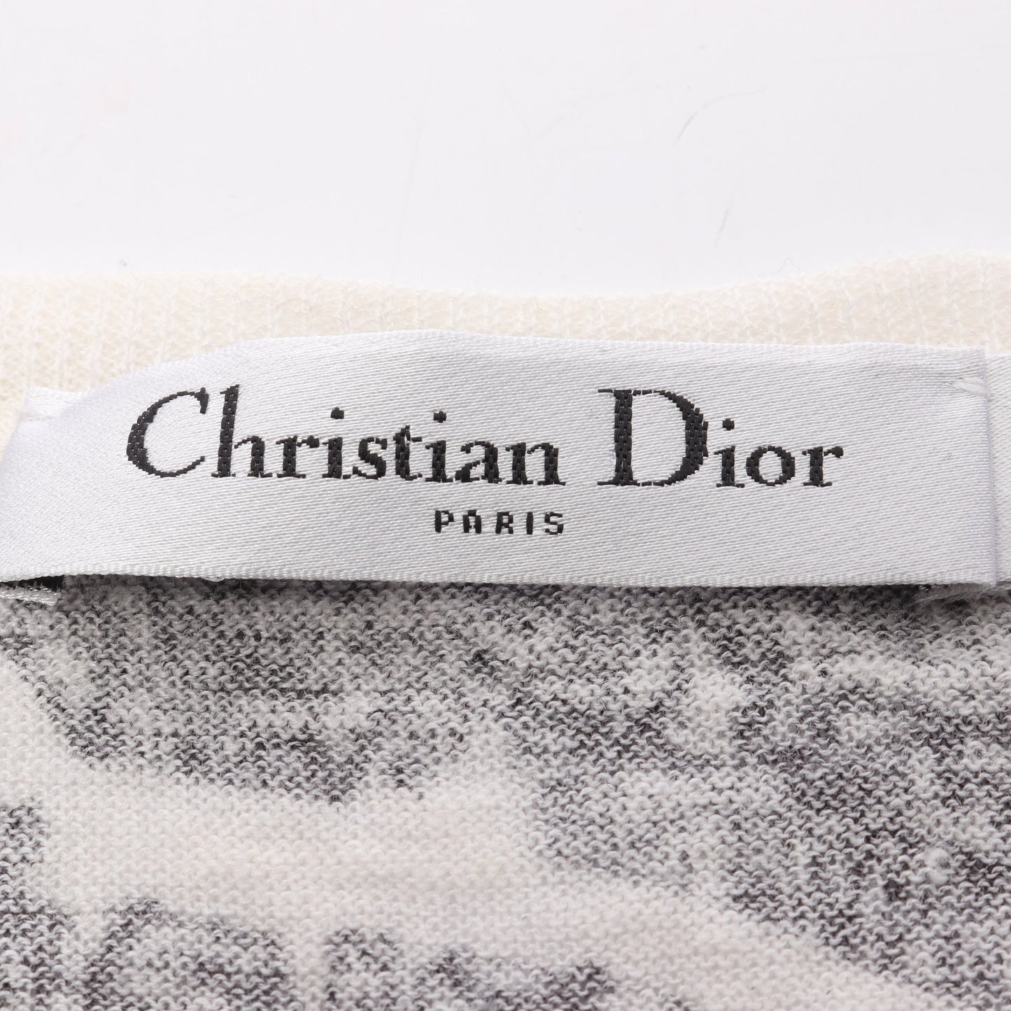 Plan de Paris ニット クルーネック 半袖 リネン カシミヤ アイボリー ブラック クリスチャンディオール トップス Christian Dior