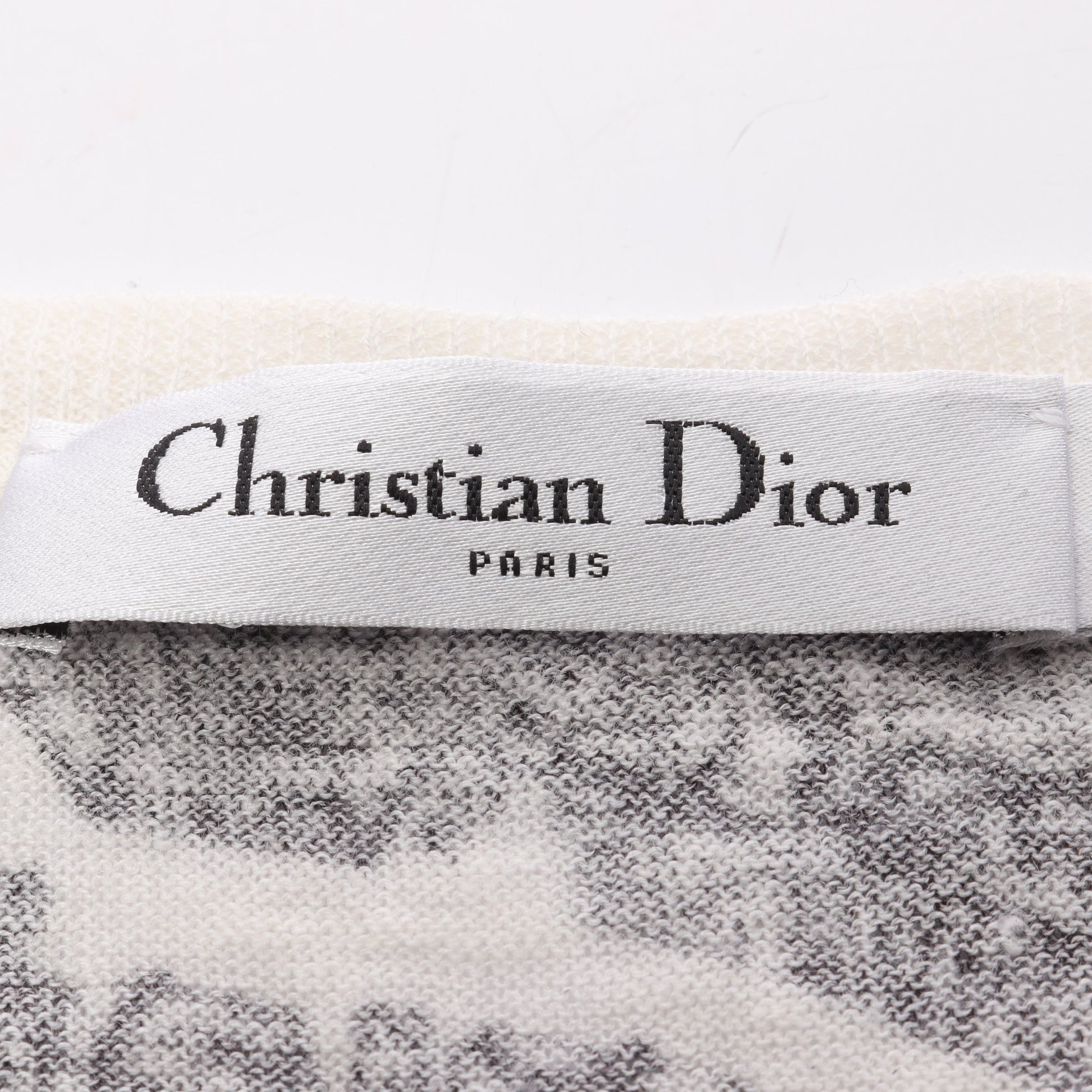 Plan de Paris ニット クルーネック 半袖 リネン カシミヤ アイボリー ブラック クリスチャンディオール トップス Christian Dior