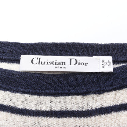 DIORIVIERA ニット ボーダー リネン カシミヤ オフホワイト ネイビー クリスチャンディオール トップス Christian Dior