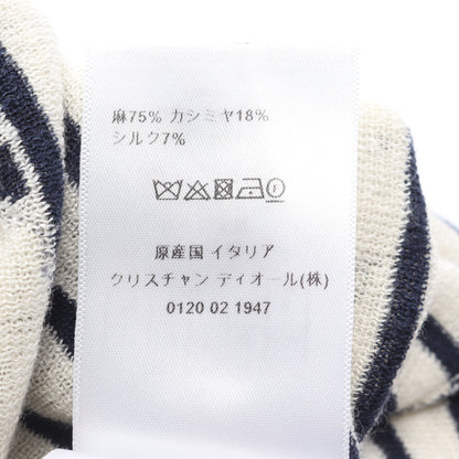 DIORIVIERA ニット ボーダー リネン カシミヤ オフホワイト ネイビー クリスチャンディオール トップス Christian Dior