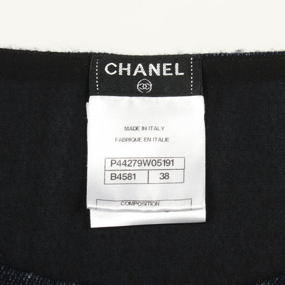 ココマークボタン トップス リネン カシミヤ ネイビー ブラック シャネル トップス CHANEL
