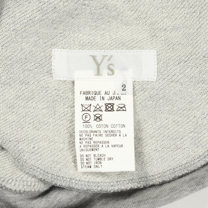 半袖Tシャツ クルーネック コットン グレー 変形 ワイズ トップス Y's