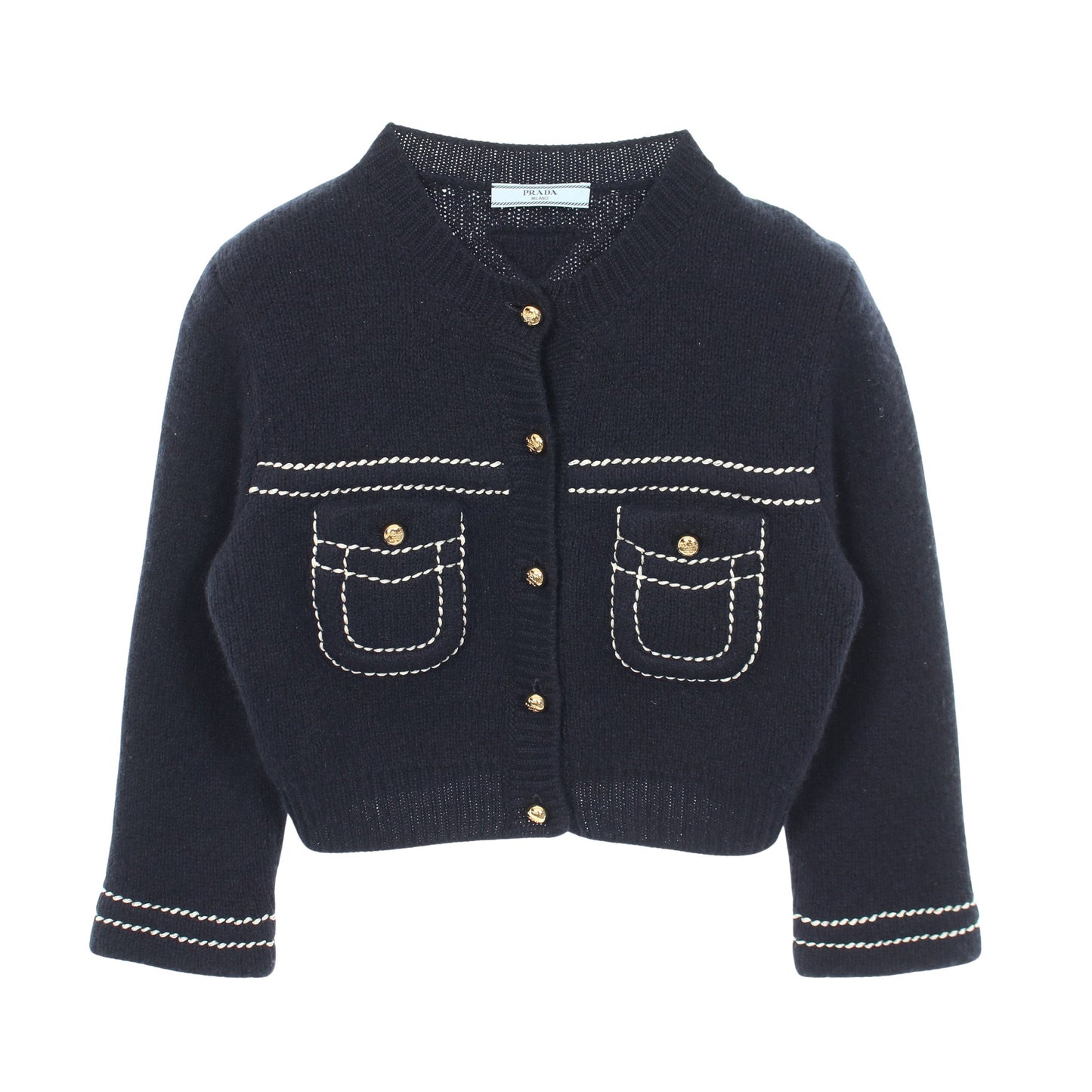ニット カーディガン カシミヤ ネイビー プラダ トップス PRADA