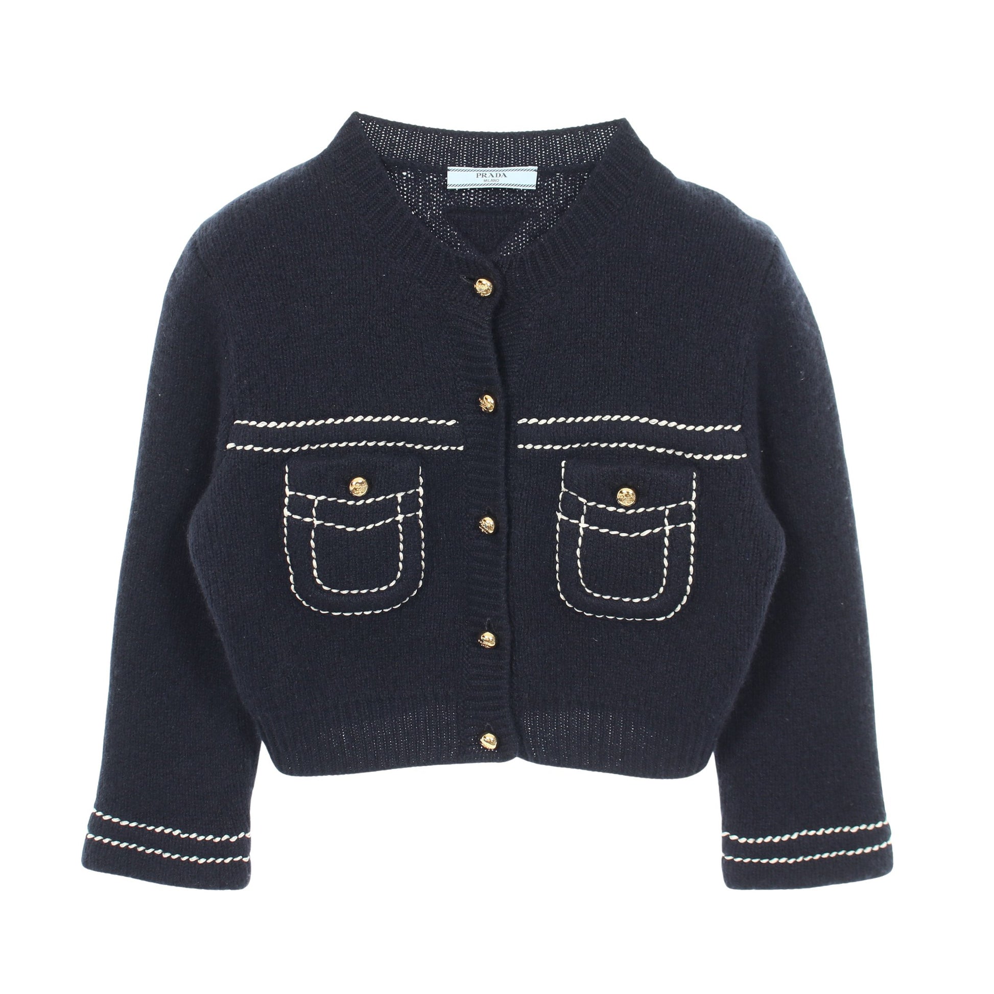 ニット カーディガン カシミヤ ネイビー プラダ トップス PRADA