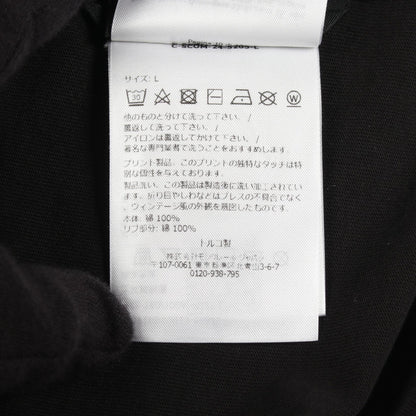 長袖Tシャツ クルーネック ロゴプリント コットン ブラック モンクレール トップス MONCLER