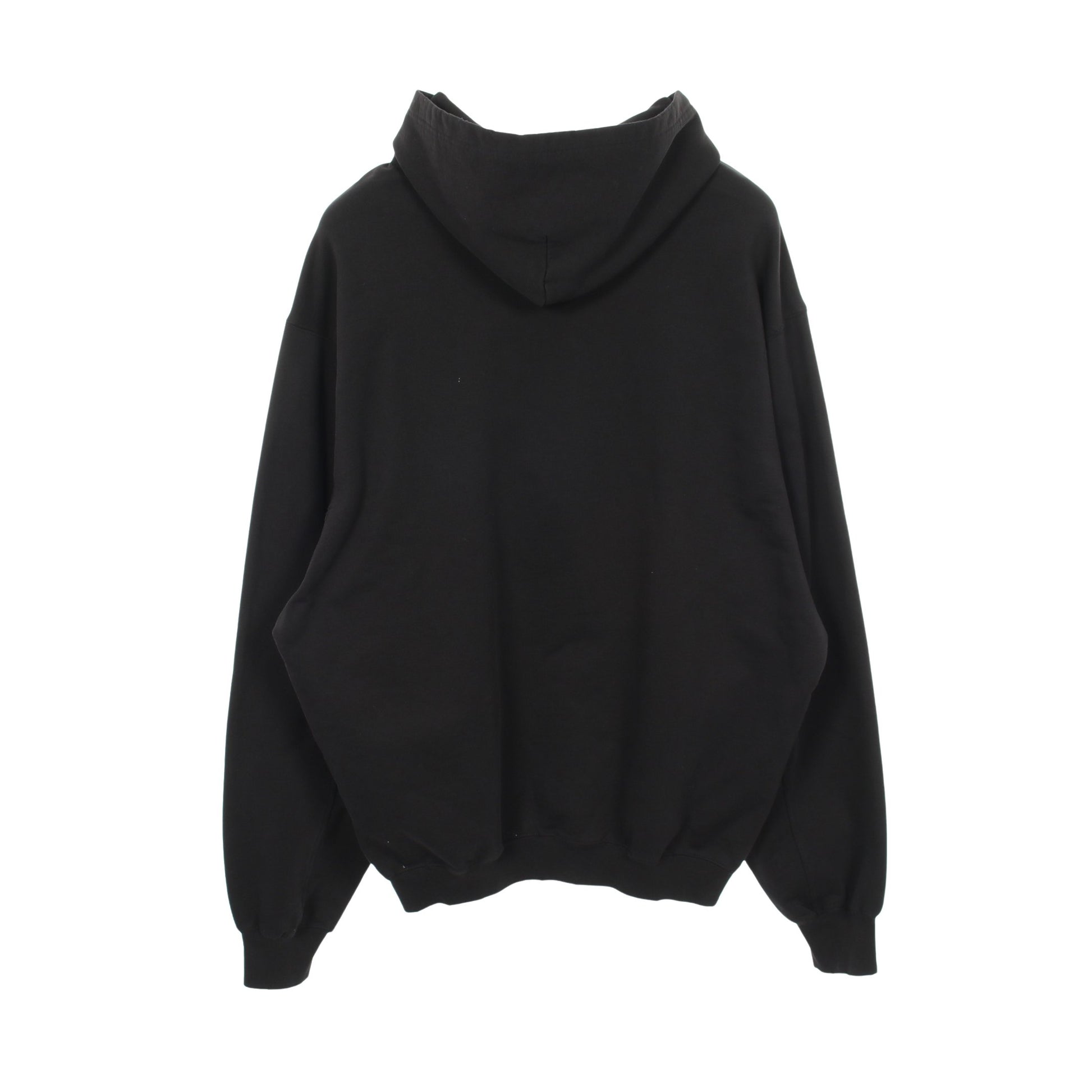 プルオーバーパーカー ロゴ コットン ブラック ダメージ加工 バレンシアガ トップス BALENCIAGA