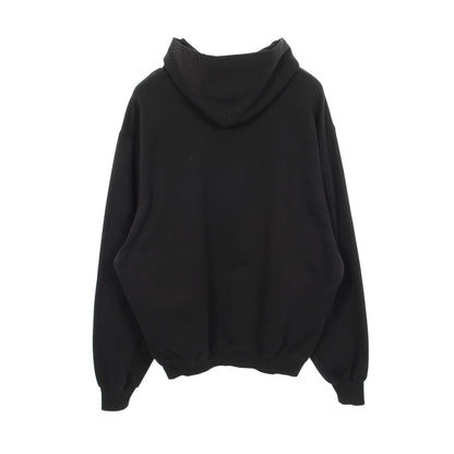 プルオーバーパーカー ロゴ コットン ブラック ダメージ加工 バレンシアガ トップス BALENCIAGA