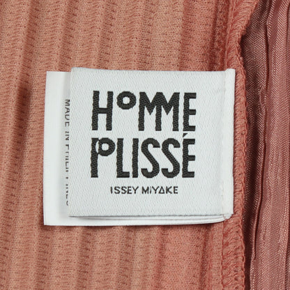 プリーツ シャツ スタンドカラー 長袖 ピンク オムプリッセイッセイミヤケ トップス HOMME PLISSE ISSEY MIYAKE