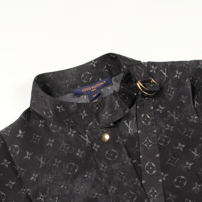モノグラム ブラウス シルク ブラック ルイヴィトン トップス LOUIS VUITTON