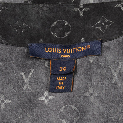 モノグラム ブラウス シルク ブラック ルイヴィトン トップス LOUIS VUITTON