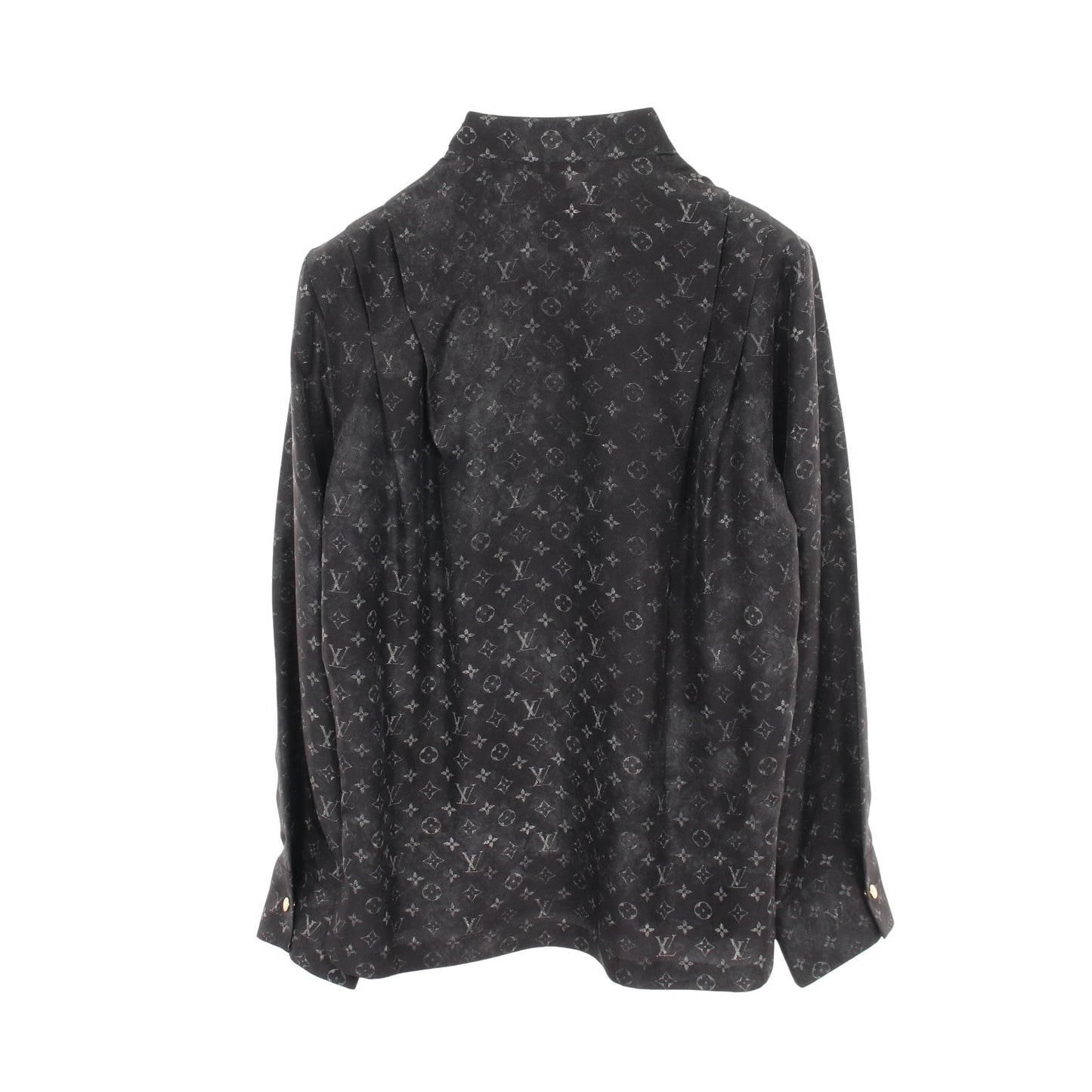 モノグラム ブラウス シルク ブラック ルイヴィトン トップス LOUIS VUITTON
