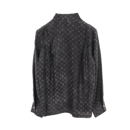 モノグラム ブラウス シルク ブラック ルイヴィトン トップス LOUIS VUITTON