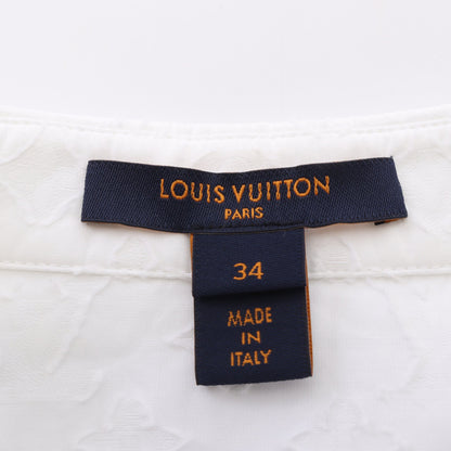 モノグラムジャガード シャツ 長袖 コットン ホワイト ルイヴィトン トップス LOUIS VUITTON