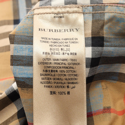 グラフィティ プリント ヴィンテージ ノバチェック シャツ コットン ベージュ ブルー マルチカラー バーバリー トップス BURBERRY