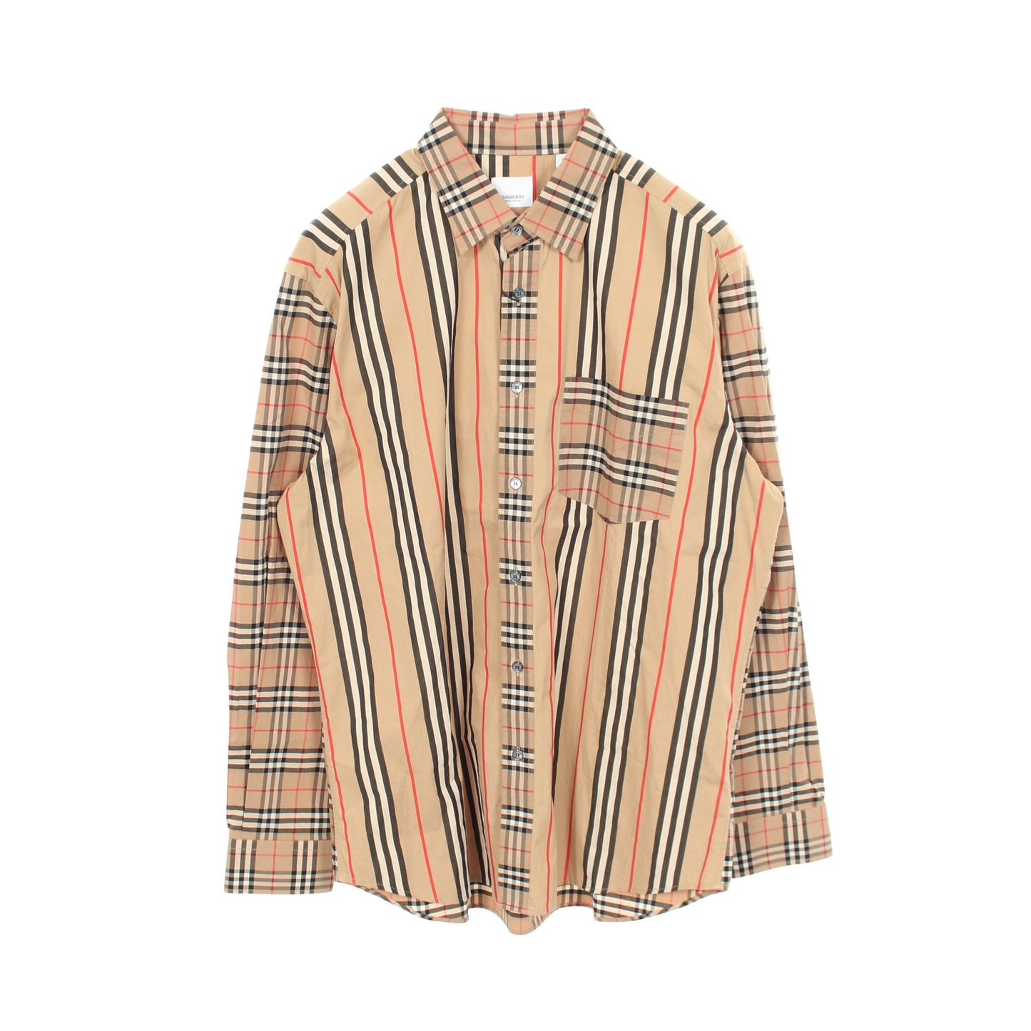 ヴィンテージチェック シャツ 長袖 コットン ベージュ ブラック レッド バーバリー トップス BURBERRY