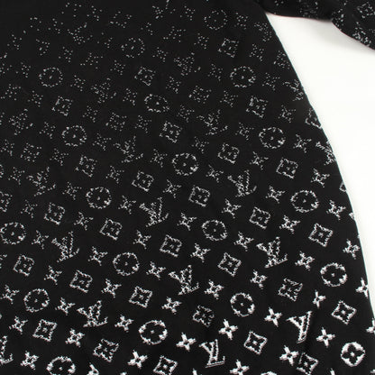 モノグラムグラディエント ニット クルーネック コットン ブラック ホワイト ルイヴィトン トップス LOUIS VUITTON