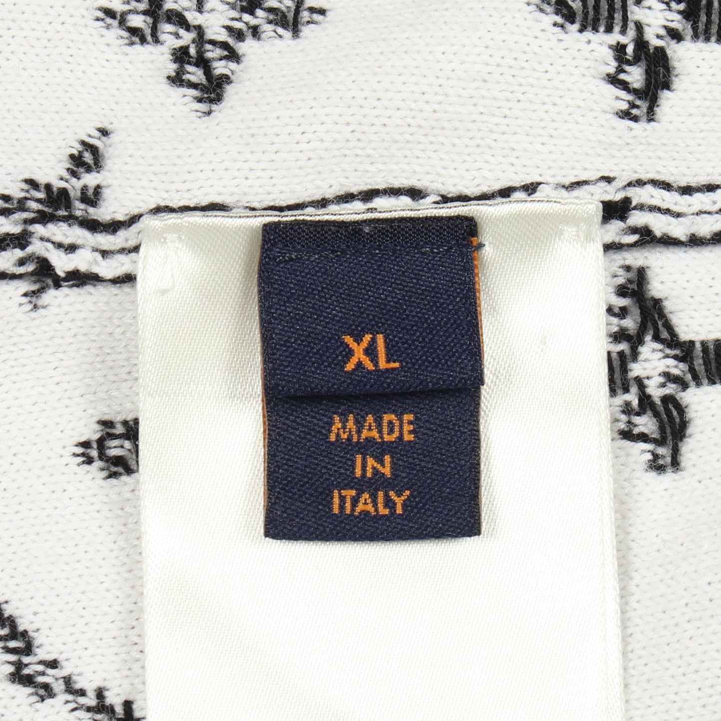 モノグラムグラディエント ニット クルーネック コットン ブラック ホワイト ルイヴィトン トップス LOUIS VUITTON