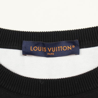 モノグラムグラディエント ニット クルーネック コットン ブラック ホワイト ルイヴィトン トップス LOUIS VUITTON