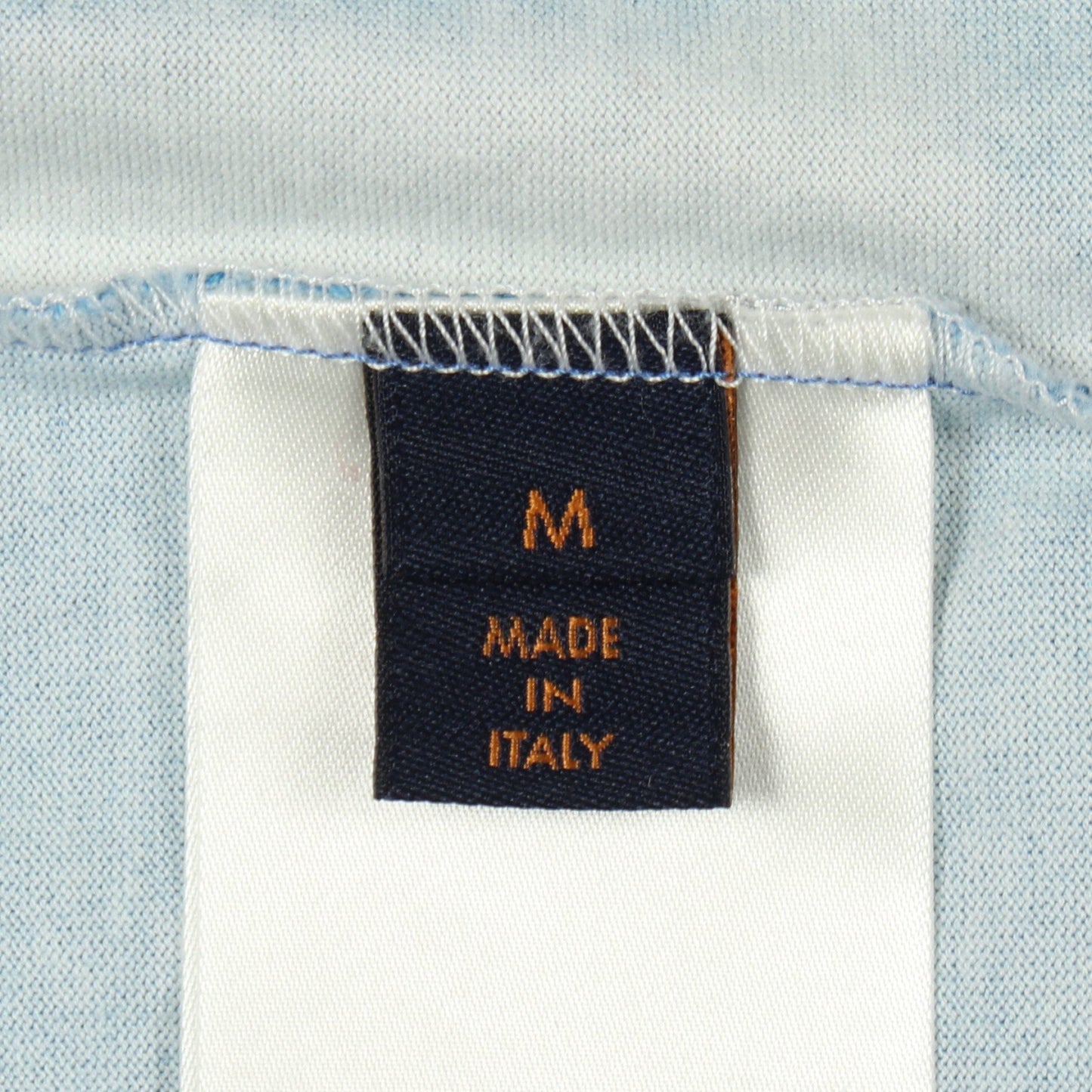 クラウドプリント 半袖Tシャツ クルーネック コットン ブルー ホワイト ルイヴィトン トップス LOUIS VUITTON