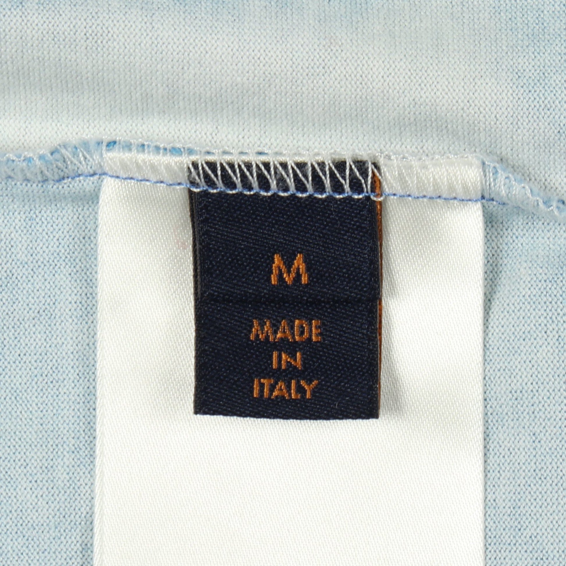 クラウドプリント 半袖Tシャツ クルーネック コットン ブルー ホワイト ルイヴィトン トップス LOUIS VUITTON
