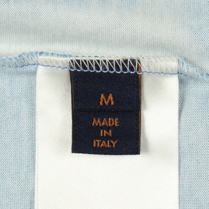 クラウドプリント 半袖Tシャツ クルーネック コットン ブルー ホワイト ルイヴィトン トップス LOUIS VUITTON