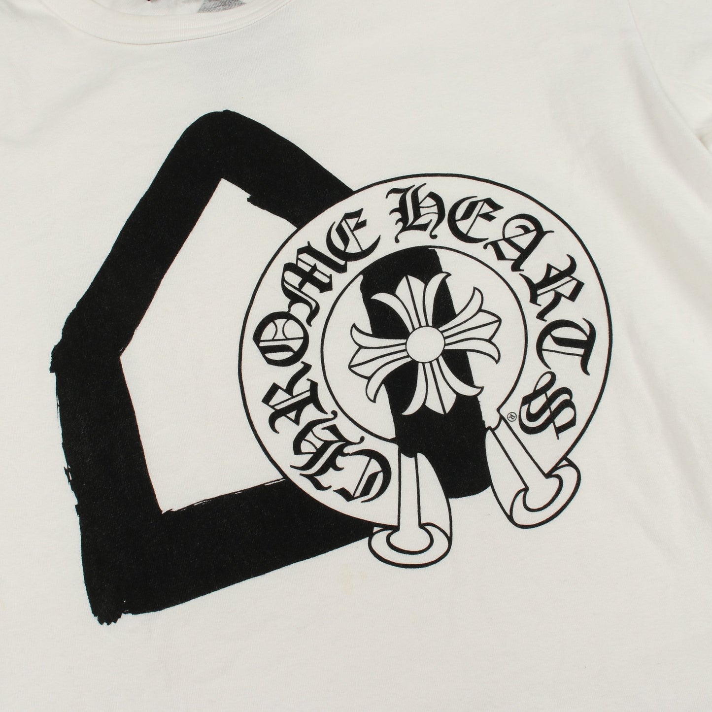 Comme des Garcons × Chrome Hearts × DOVER STREET MARKET 半袖Tシャツ クルーネック コットン ホワイト ブラック コムデギャルソン トップス Comme des Garcons