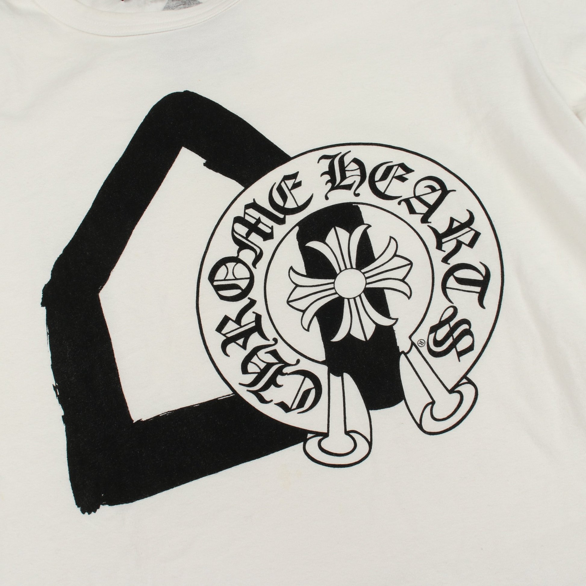 Comme des Garcons × Chrome Hearts × DOVER STREET MARKET 半袖Tシャツ クルーネック コットン ホワイト ブラック コムデギャルソン トップス Comme des Garcons