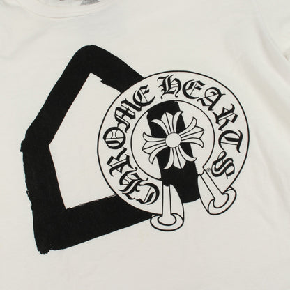 Comme des Garcons × Chrome Hearts × DOVER STREET MARKET 半袖Tシャツ クルーネック コットン ホワイト ブラック コムデギャルソン トップス Comme des Garcons