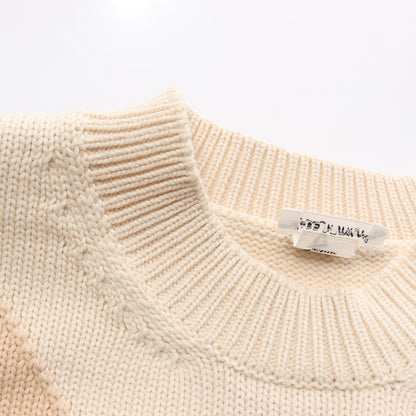 CANDY LIBRIS クロップド ニット コットン ナイロン ライトベージュ エルメス トップス HERMES