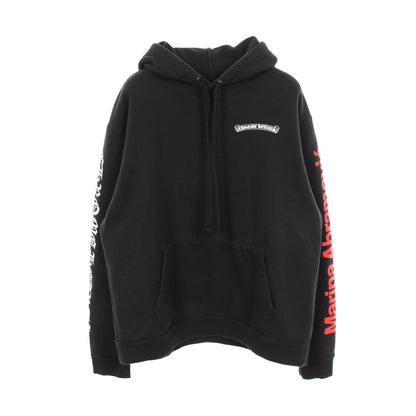 Chrome Hearts × Marina Abramovic プルオーバーパーカー コットン ブラック 裏起毛 クロムハーツ トップス Chrome Hearts