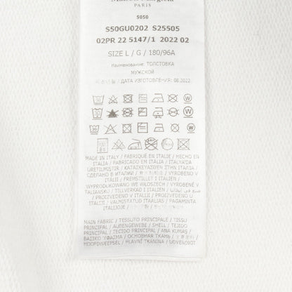 ナンバリングロゴ刺繍 プルオーバーパーカー コットン ホワイト メゾンマルジェラ トップス Maison Margiela