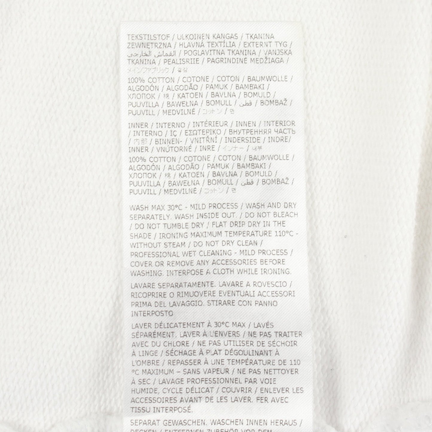 ナンバリングロゴ刺繍 プルオーバーパーカー コットン ホワイト メゾンマルジェラ トップス Maison Margiela