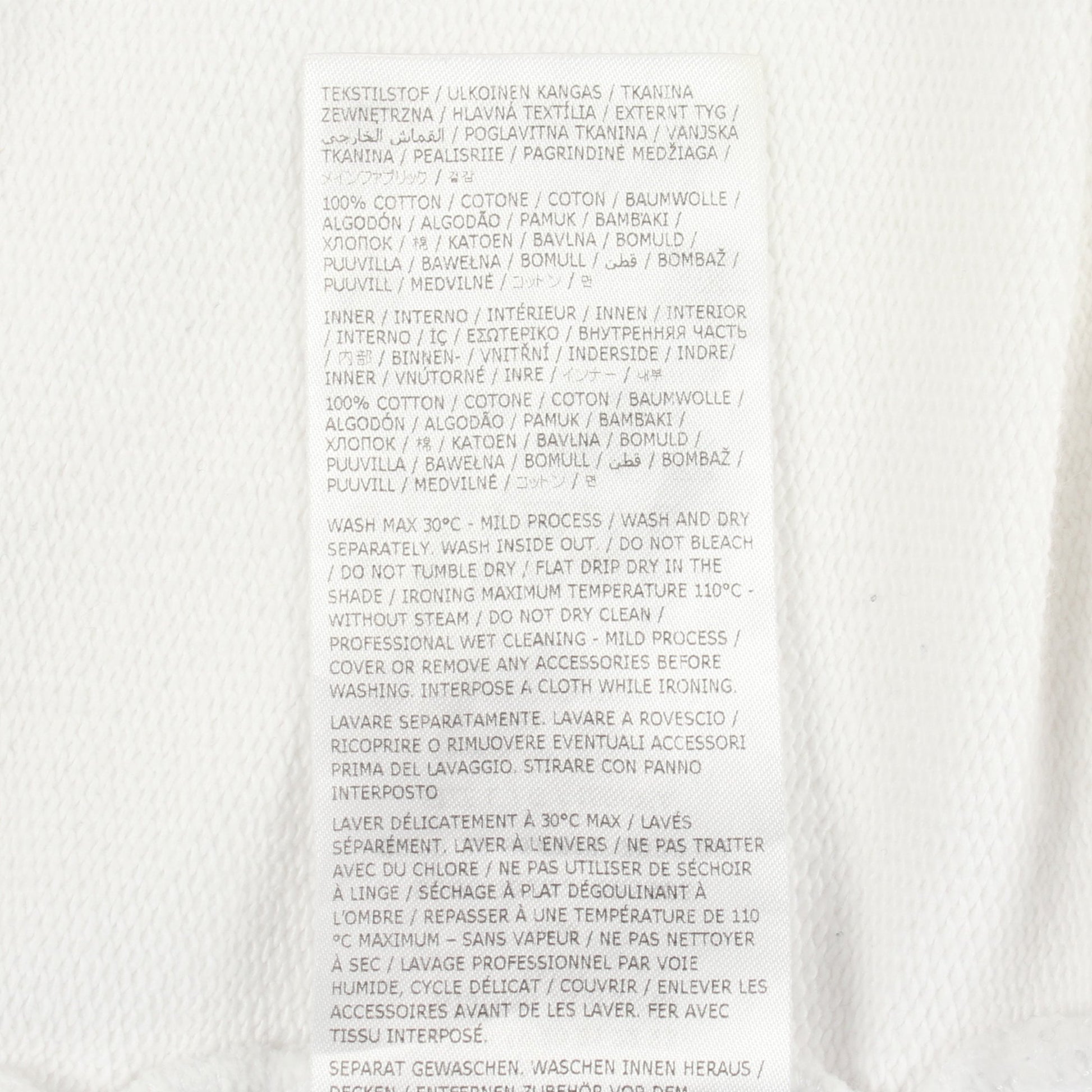 ナンバリングロゴ刺繍 プルオーバーパーカー コットン ホワイト メゾンマルジェラ トップス Maison Margiela
