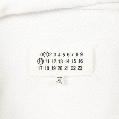 ナンバリングロゴ刺繍 プルオーバーパーカー コットン ホワイト メゾンマルジェラ トップス Maison Margiela