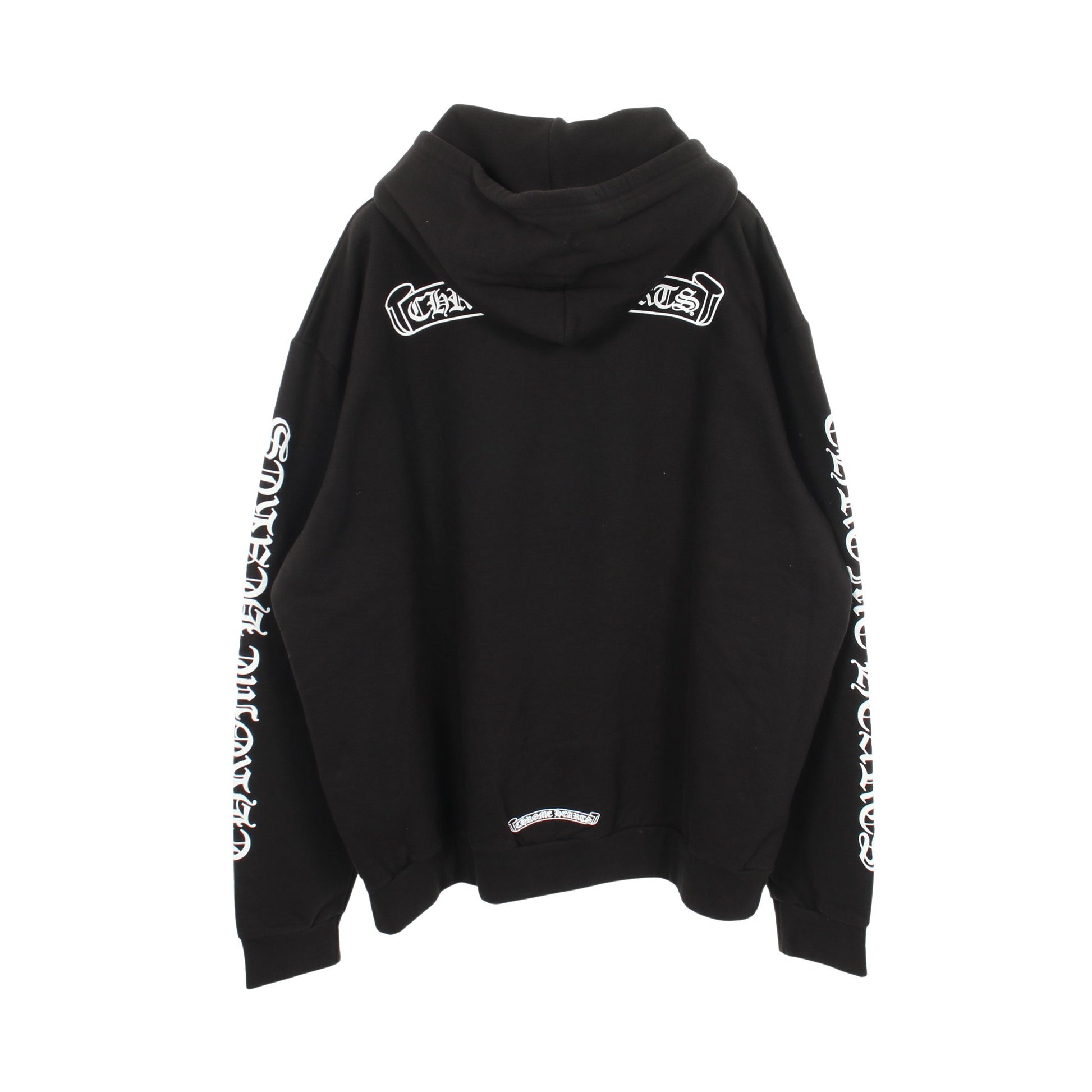 ジップアップパーカー アームロゴ コットン ブラック 裏起毛 クロムハーツ トップス Chrome Hearts